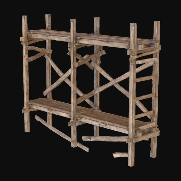 3D model for Wooden Scaffold Structure