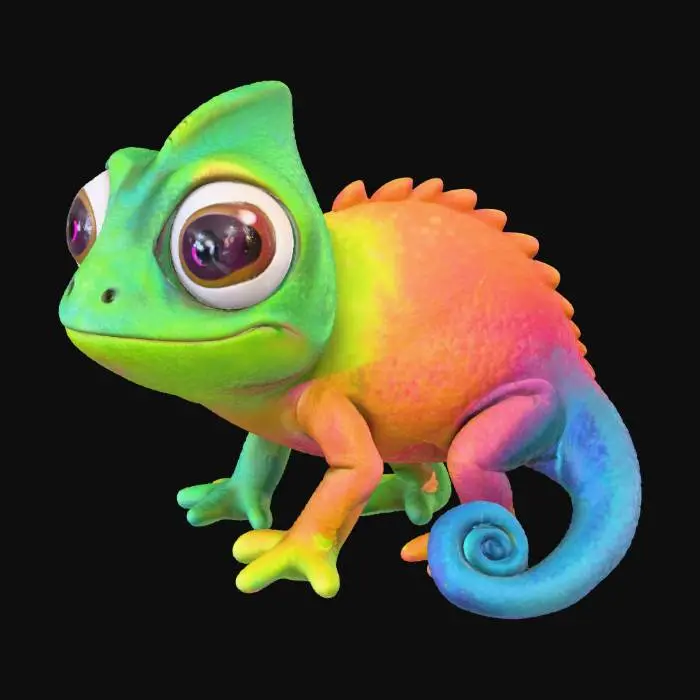 3D model for Colorful Chameleon