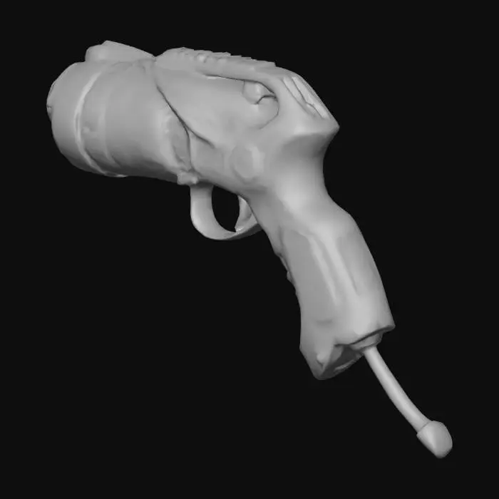 3D model for a dna fantasy weapon with dna capsule to shoot