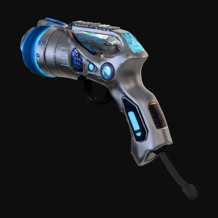 3D model for a dna fantasy weapon with dna capsule to shoot