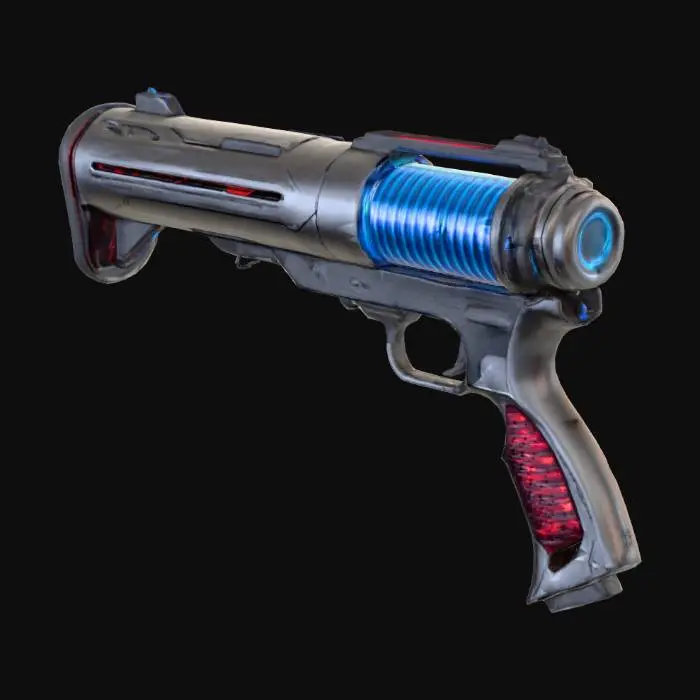 3D model for a dna fantasy weapon with dna capsule to shoot