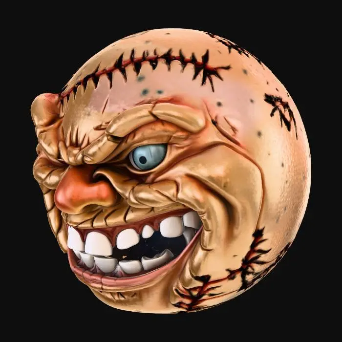 3D model for Smiling Baseball Face