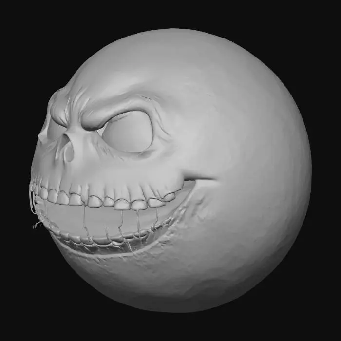 3D model for Sinister Grin Emoji