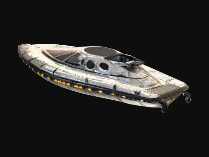 3D model for wasser ufo dreieckig, plattform