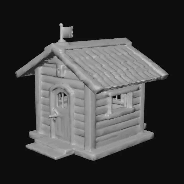 3D model for spielplatz holz haus