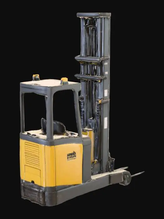 3D model for Yellow Forklift