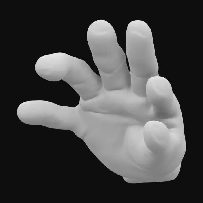 3D model for Cartoony mickey mouse-esque glove. High resolution. Not too detailed but but the seams are visible