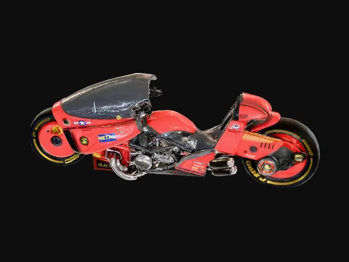 3D model for Futuristic Red Bike
