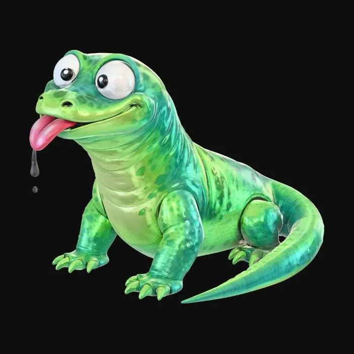 3D model for Zippy the Zany Lizard