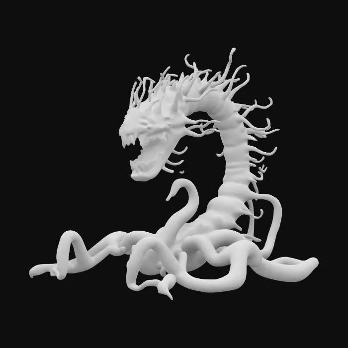 3D model for Create a highly detailed 3D model of a predatory plant with textured, fibrous petals and strong, sinuous vines. The petals should appear both beautiful and dangerous, capable of tightening like muscle fibers around prey.