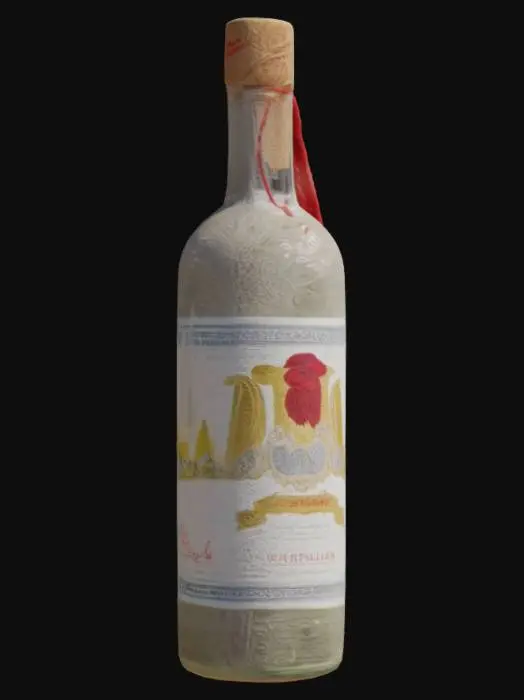 3D model for Mezcal Bottle with Red Cord