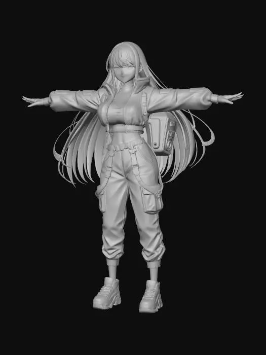 3D model for Cyber Neon Adventurer