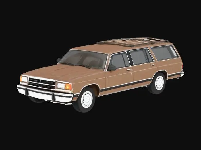 3D model for Bronze 1980s Station Wagon