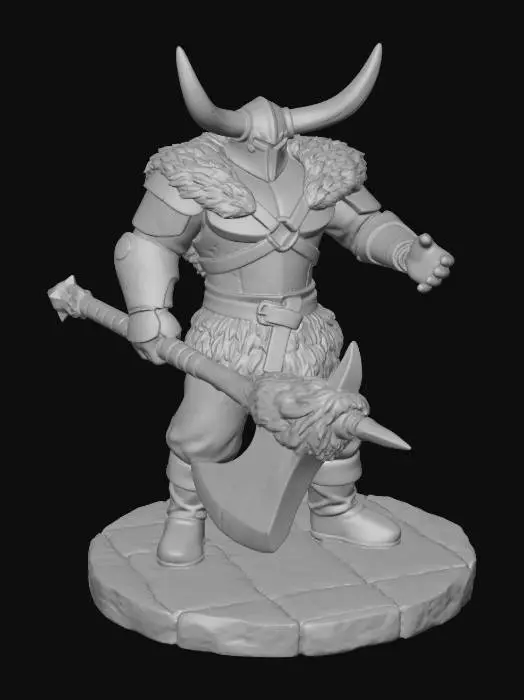 3D model for Viking Warrior Statue