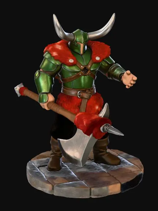 3D model for Viking Warrior Statue