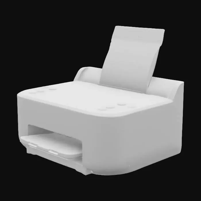 3D model for cute simple printer with rounded corners
