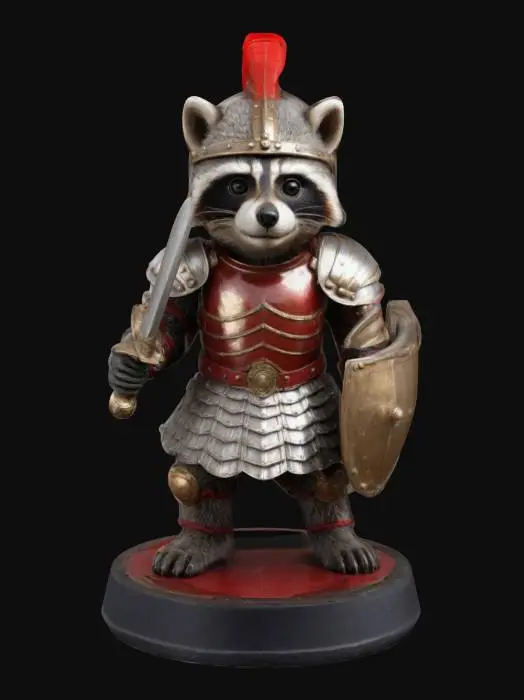 3D model for Roman Raccoon Gladiator 