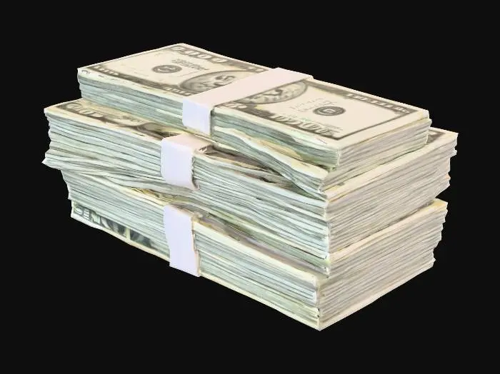 3D model for stacks of dollars