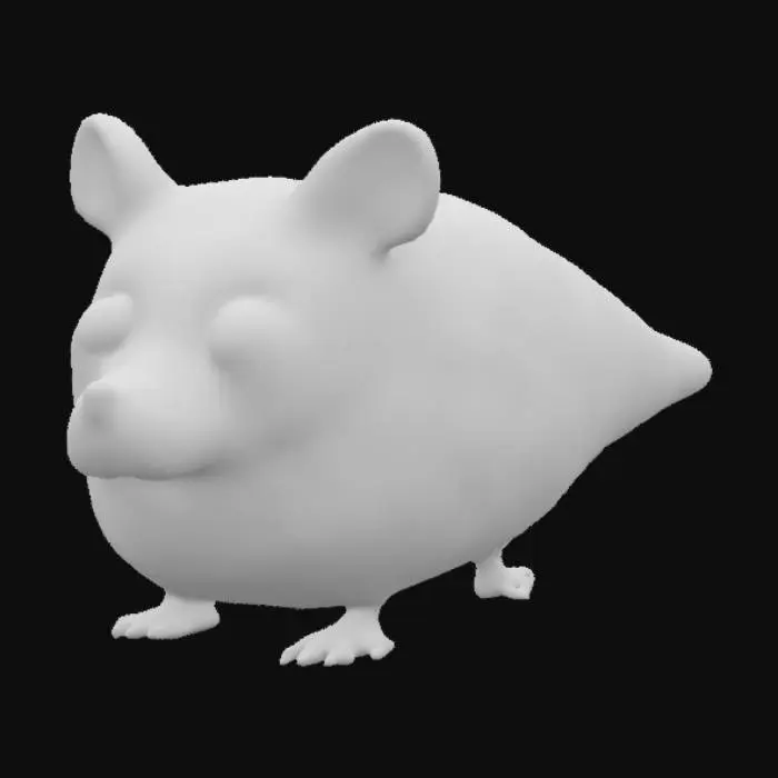 3D model for mega evil hamster, but also a bit cute, but mosly not a nice hamster