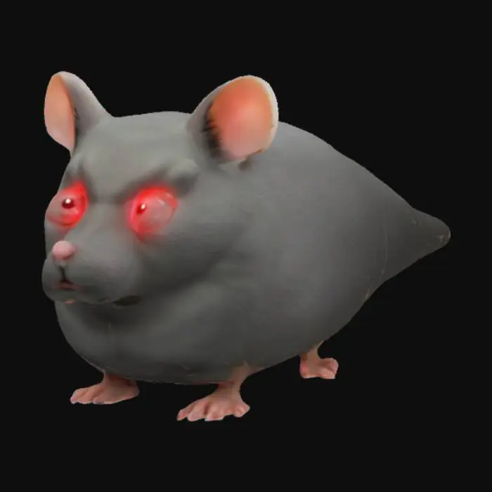 3D model for mega evil hamster, but also a bit cute, but mosly not a nice hamster
