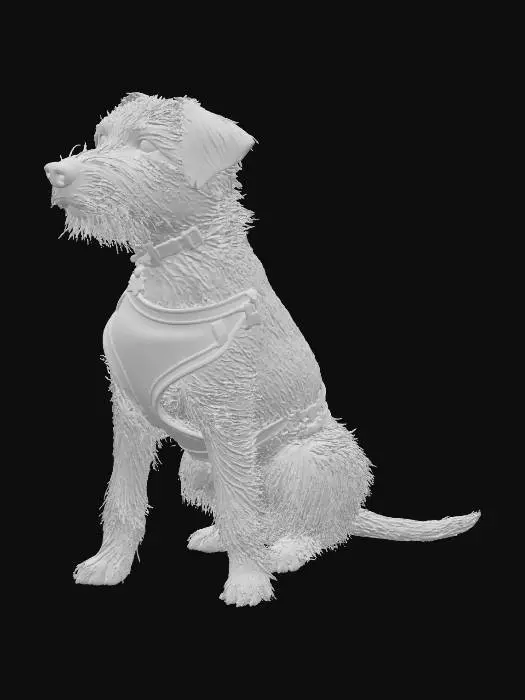 3D model for Puppy in Red Harness