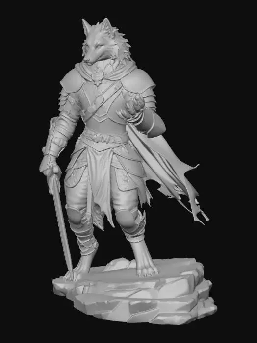 3D model for Iron Wolf Knight