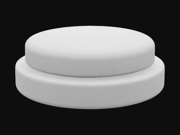 3D model for A Big Red Button, With a White Underground, 4K High Res