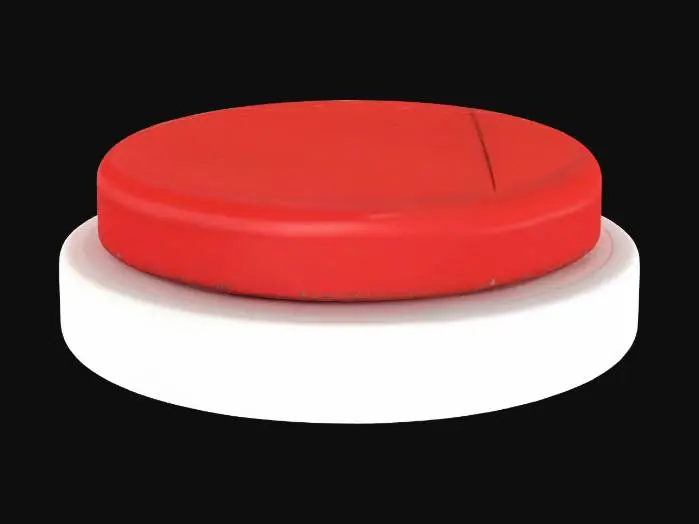 3D model for A Big Red Button, With a White Underground, 4K High Res