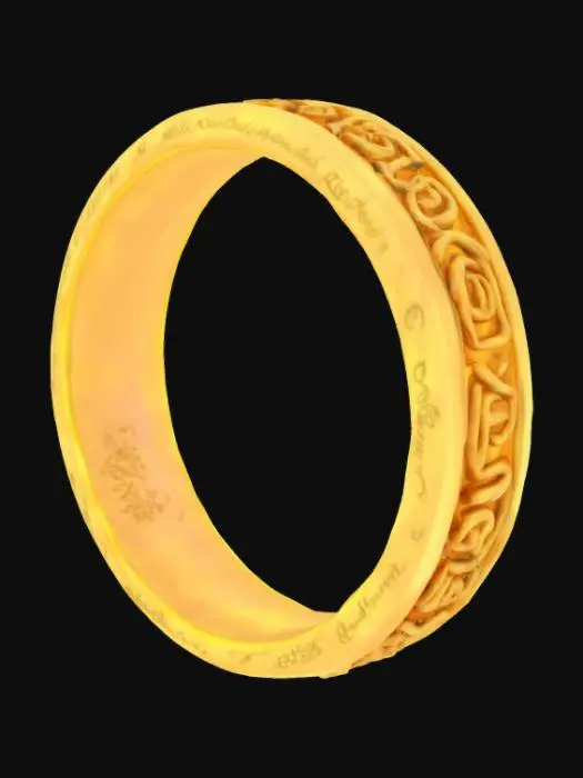 3D model for the one ring from Lord of the rings in  EXTREME detail, it has a shiny texture, extremely high-def.