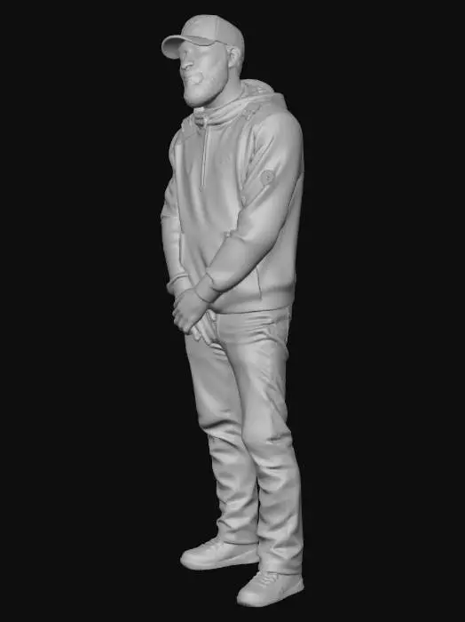 3D model for Man in Black Hoodie