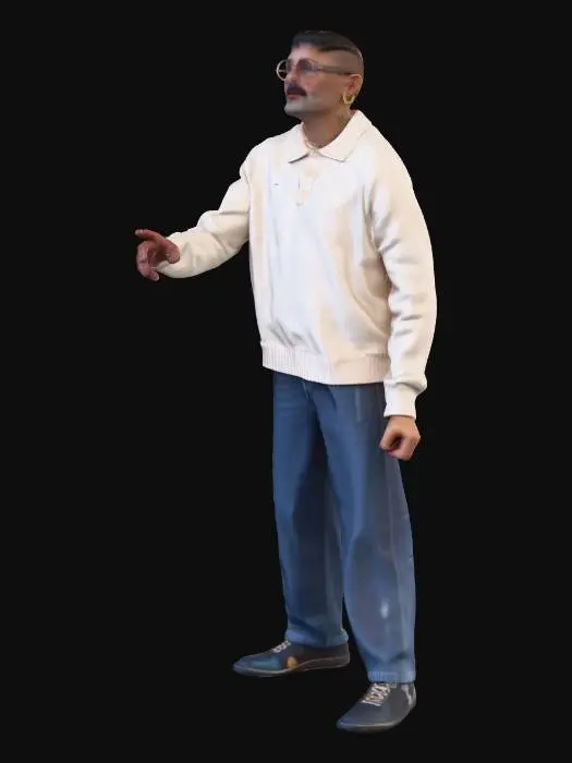 3D model for Man in White Sweater