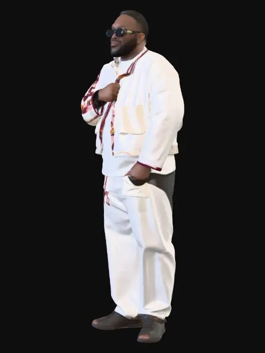 3D model for Stylish in White and Patterns men stand up