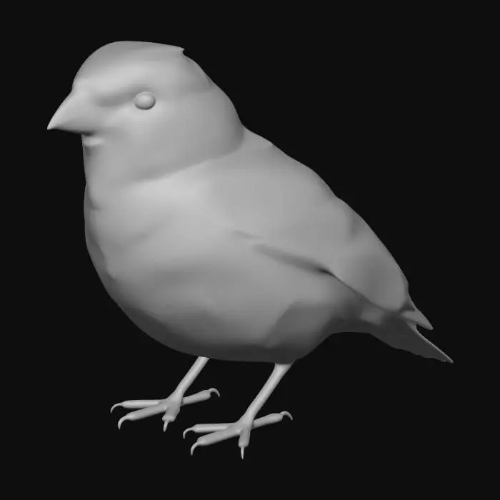 3D model for Bluebird with Orange Chest