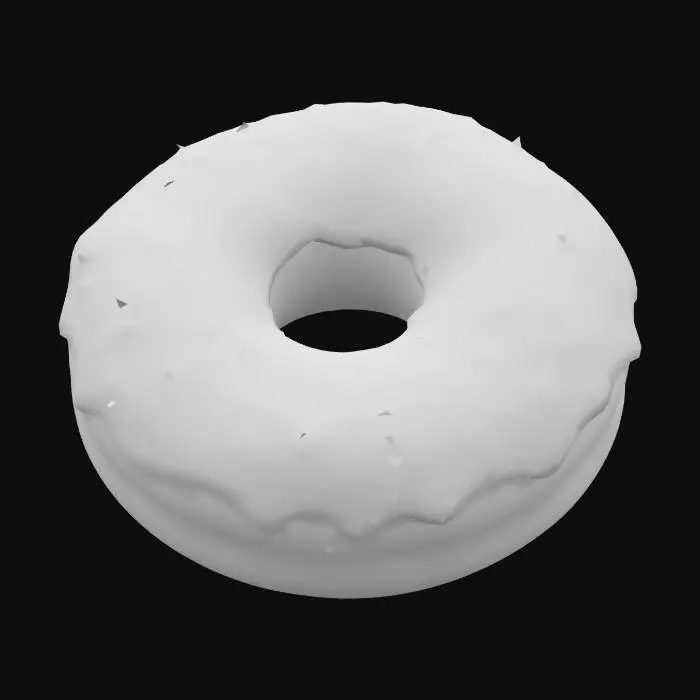 3D model for make a donut with cool pink icing and some topings