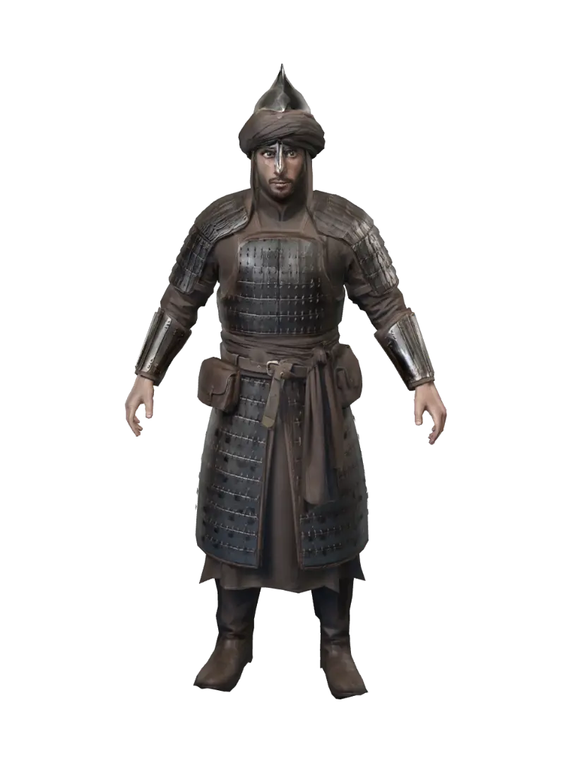 Modelo 3D de Iron Turban Warrior, gerado por IA