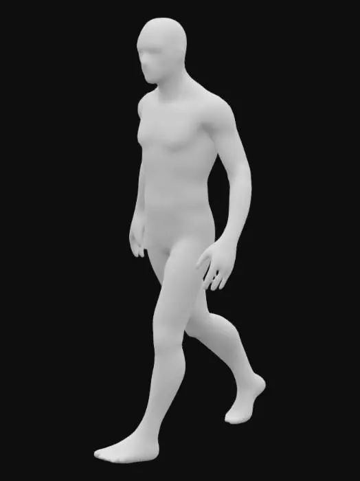 3D model for Walking person in hologram