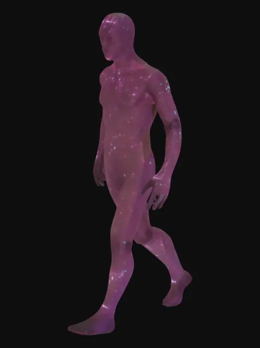 3D model for Walking person in hologram