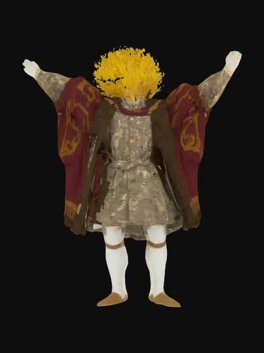 3D model for Regal Eruption, medieval monarch mushroom, golden coral mushroom crown