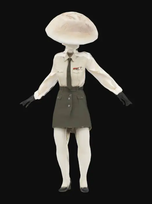 3D model for Mushroom Police Officer Lady