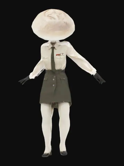 3D model for Mushroom Police Officer Lady