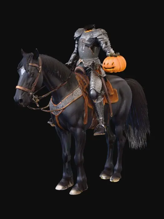 3D model for #Halloween2025#, Headless Horseman