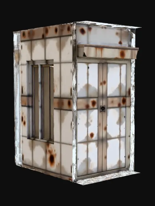 3D model for a WW2 German bunker. it is made of concrete and has a full interior