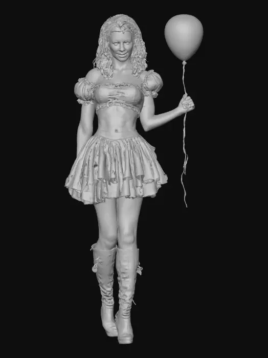 3D model for #Halloween2025#, clown woman