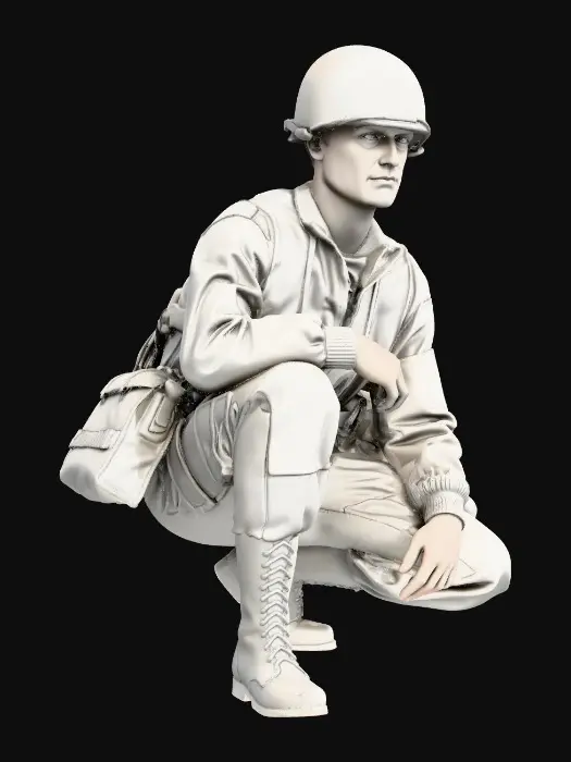 3D model for U.S Airborne Medic, 1944