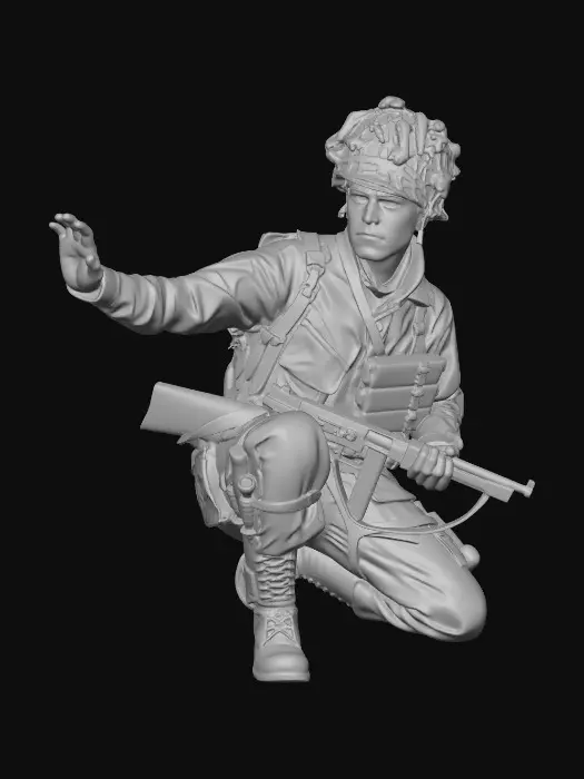 3D model for U.S 101st Airborne division, Omaha, D-Day, 1944