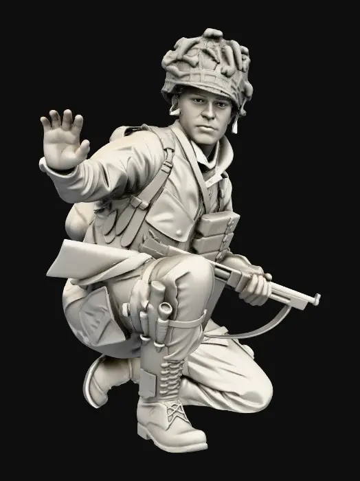 3D model for U.S 101st Airborne division, Omaha, D-Day, 1944