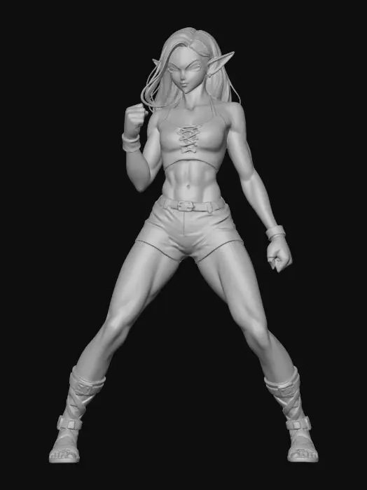 3D model for Elf Warrior woman