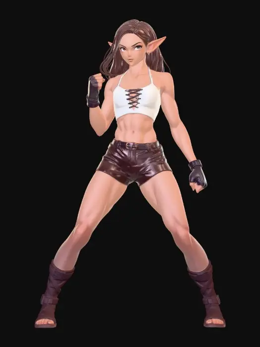 3D model for Elf Warrior woman