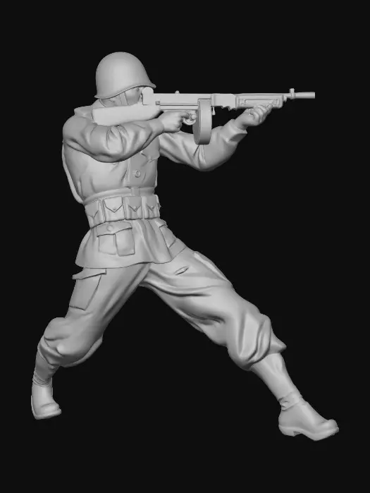 3D model for WW2 U.S Paratrooper