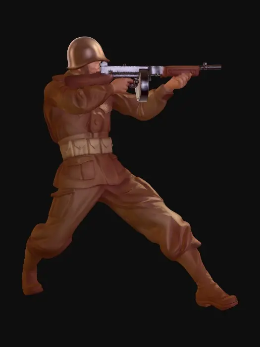 3D model for WW2 U.S Paratrooper